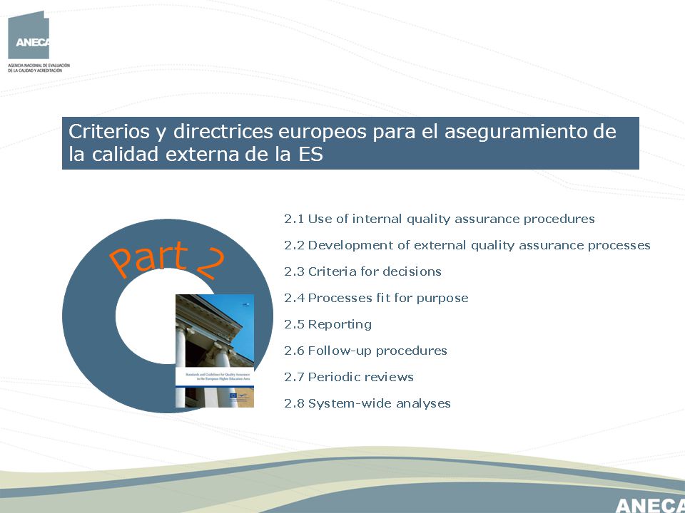 Criterios y directrices europeos para el aseguramiento de la calidad externa de la ES