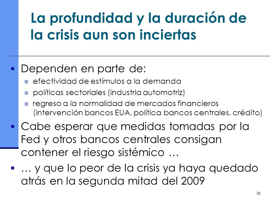 La profundidad y la duración de la crisis aun son inciertas