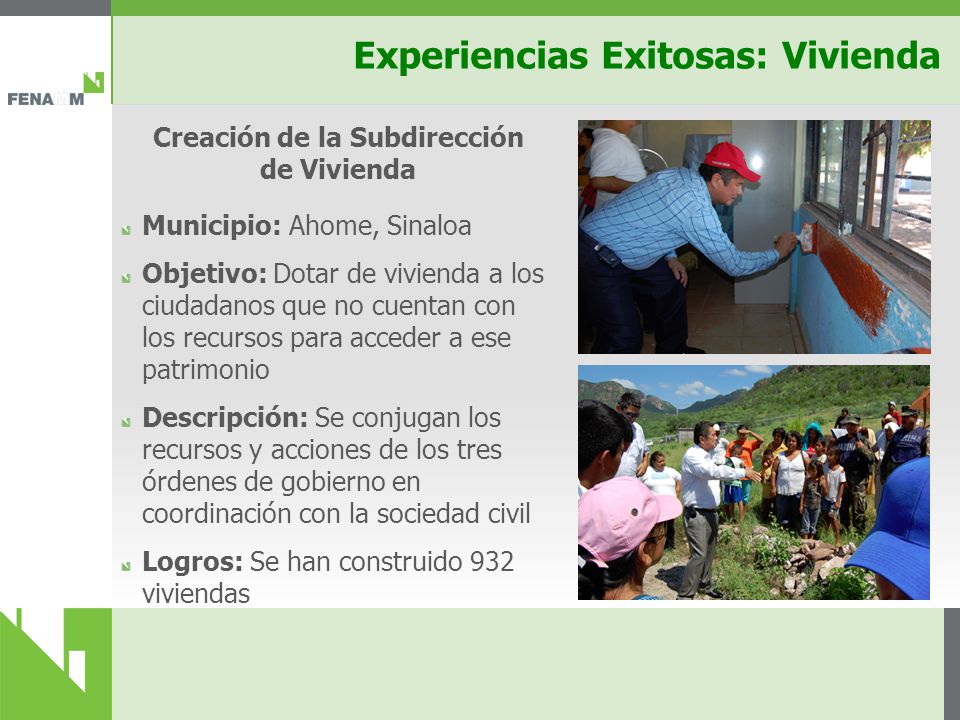 Experiencias Exitosas: Vivienda