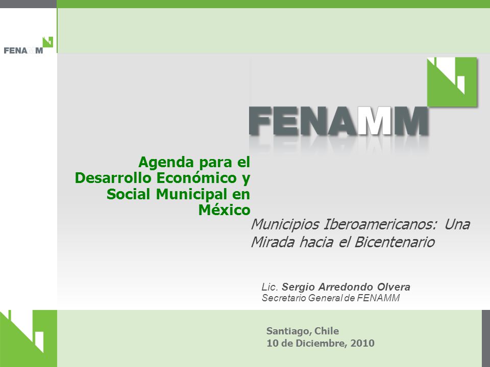 Agenda para el Desarrollo Económico y Social Municipal en México
