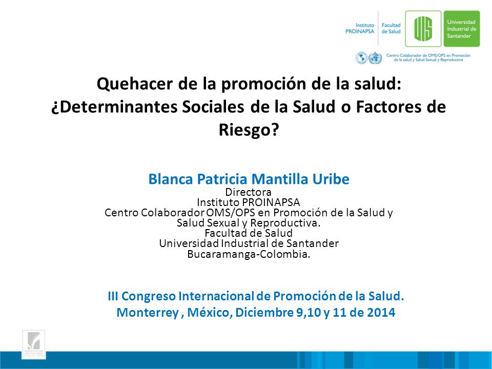 Quehacer de la promoción de la salud: ¿Determinantes Sociales de la Salud o Factores de Riesgo