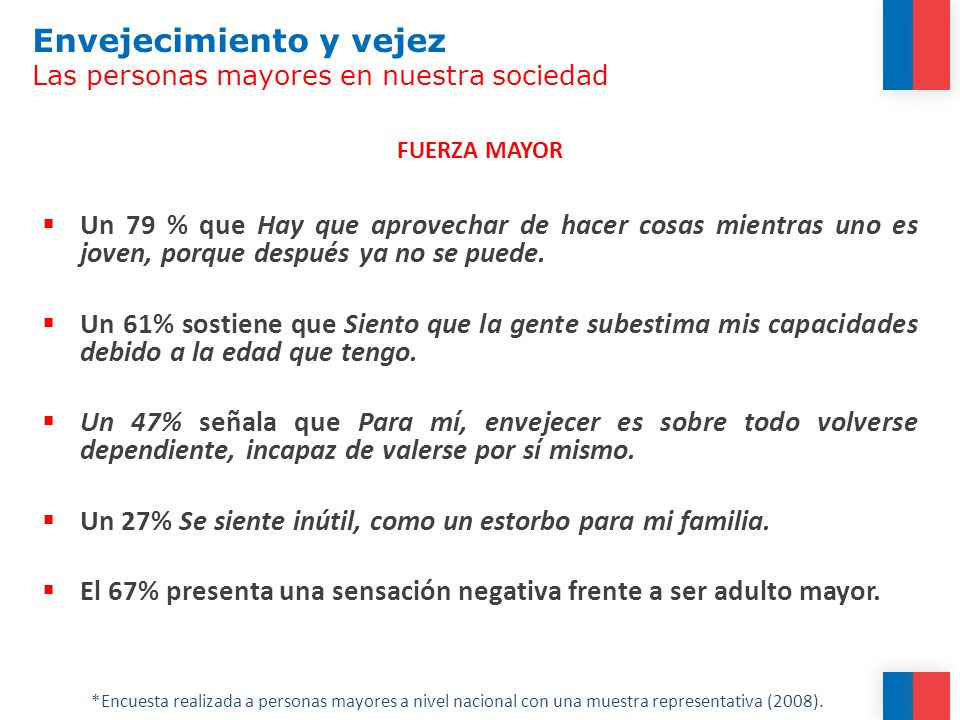 Envejecimiento y vejez Las personas mayores en nuestra sociedad