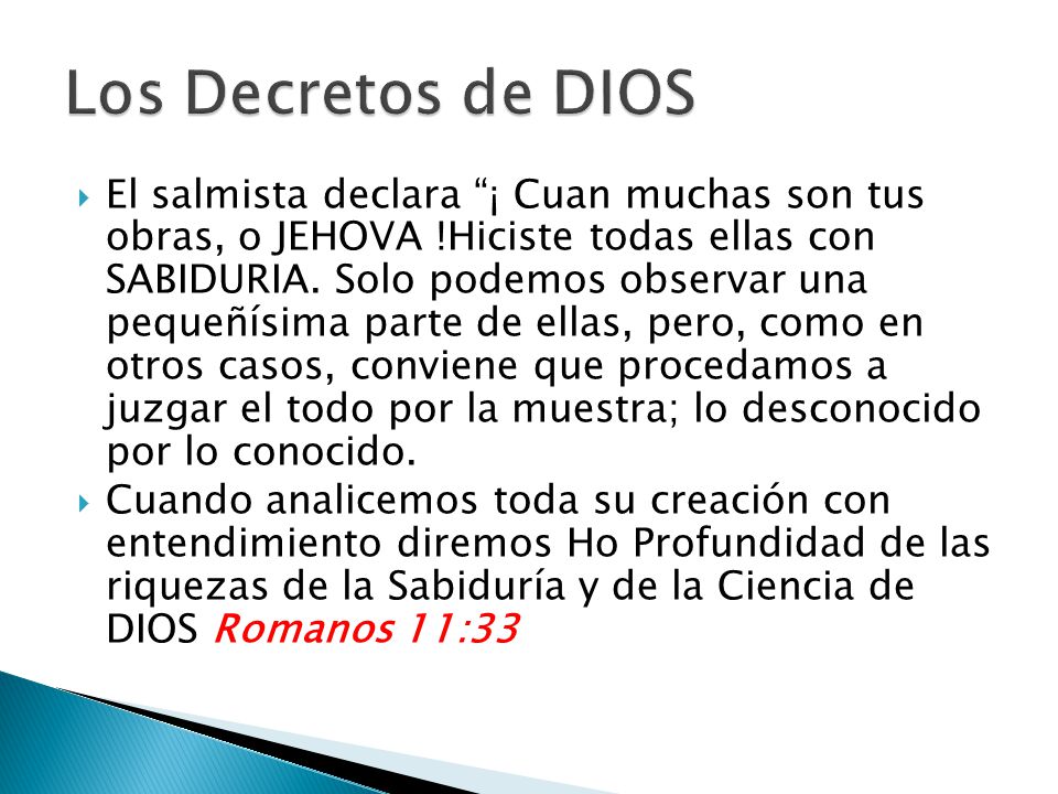 Los Decretos de DIOS