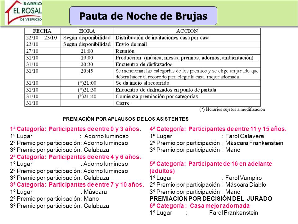 Pauta de Noche de Brujas