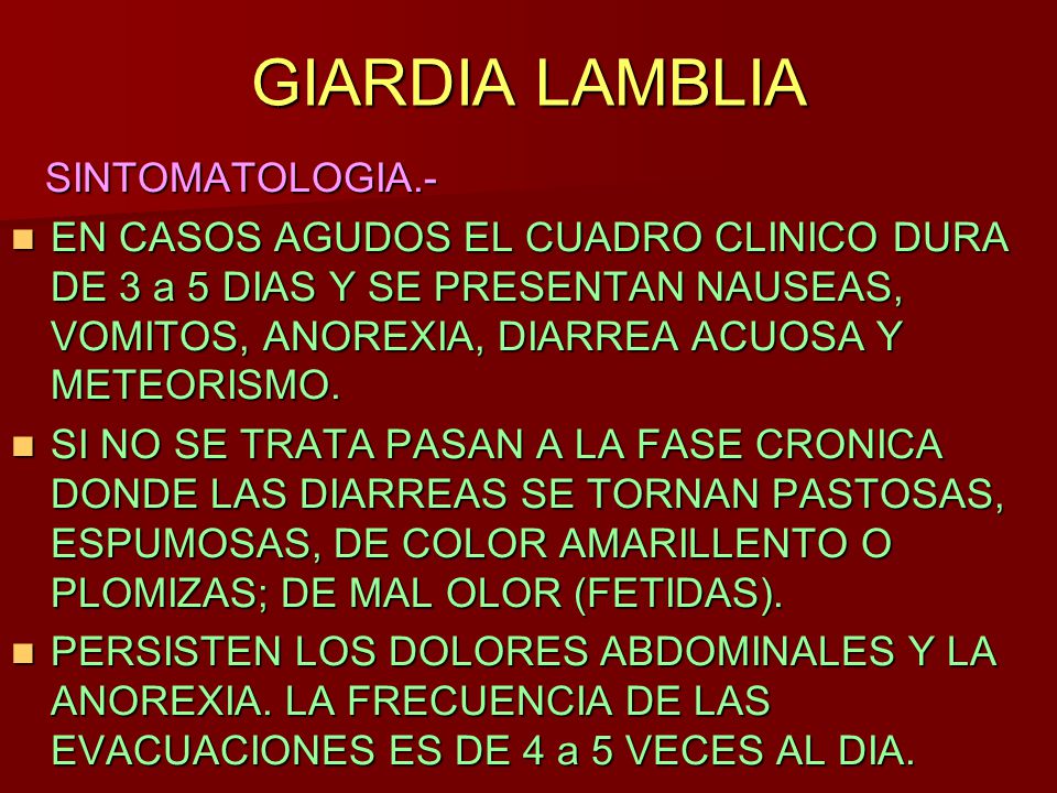 Giardiasis q significa. hasmenés - Traducción al español – Linguee