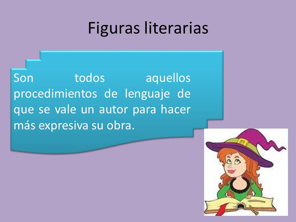 Figuras literarias Son todos aquellos procedimientos de lenguaje de que se vale un autor para hacer más expresiva su obra.