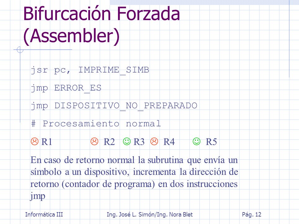 Bifurcación Forzada (Assembler)