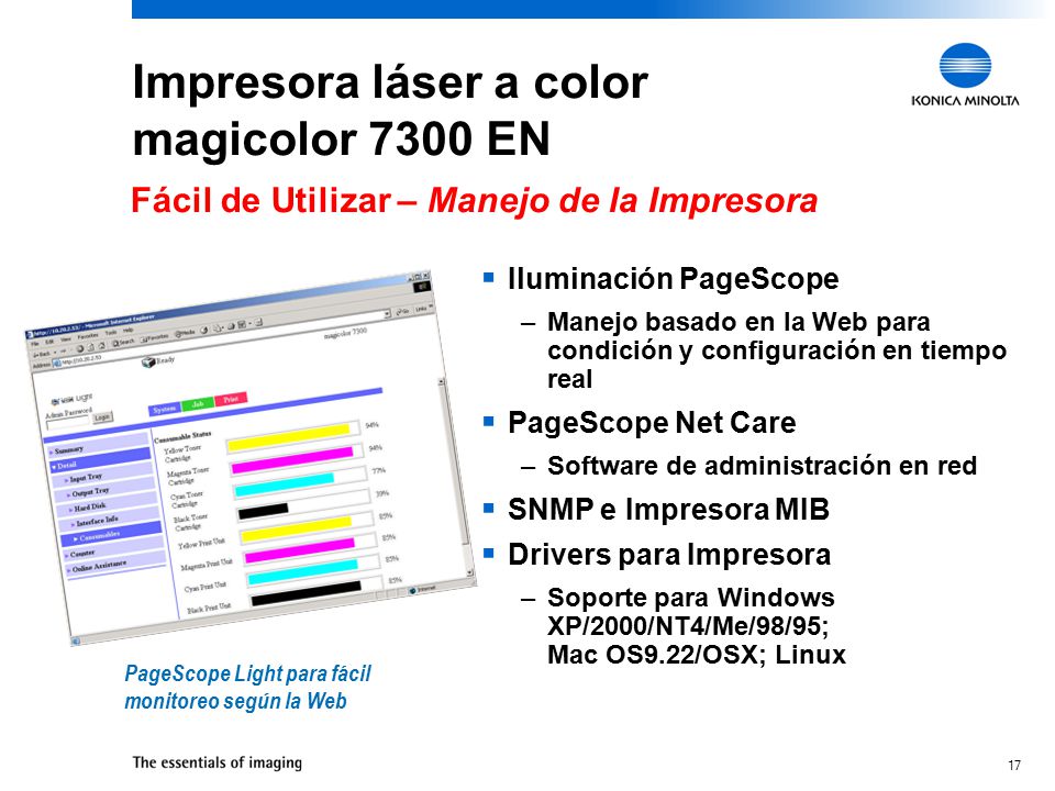 Impresora láser a color magicolor 7300 EN