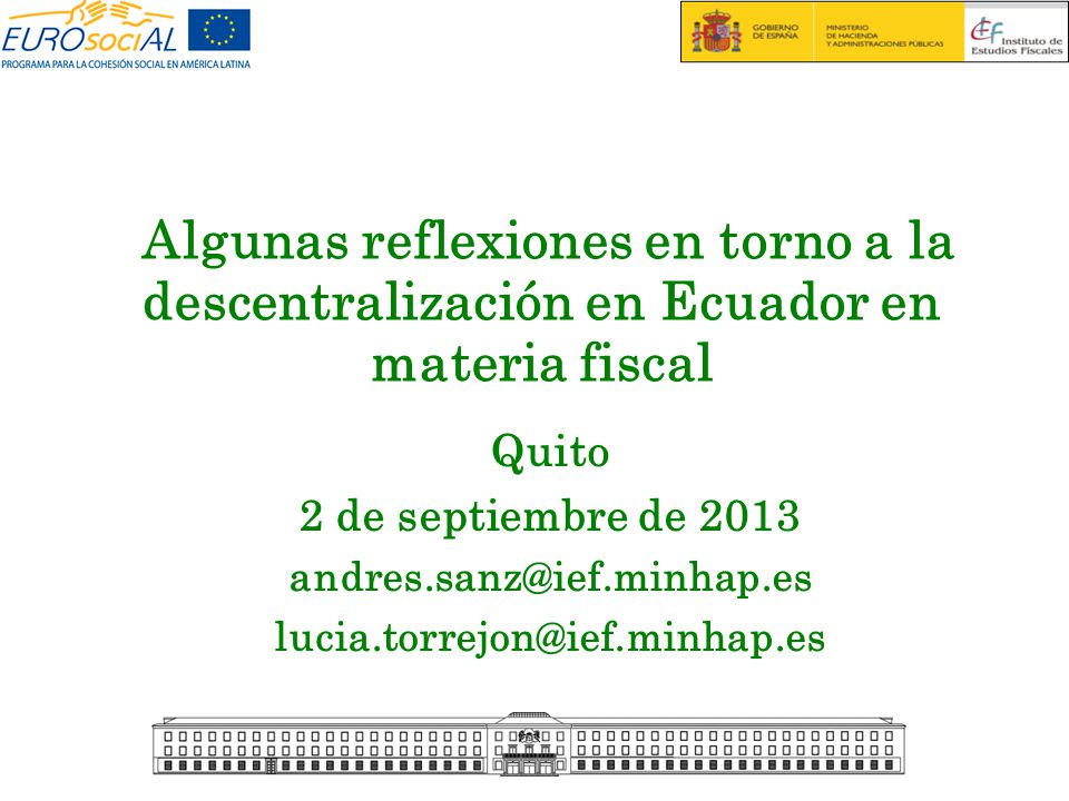 Algunas reflexiones en torno a la descentralización en Ecuador en materia fiscal