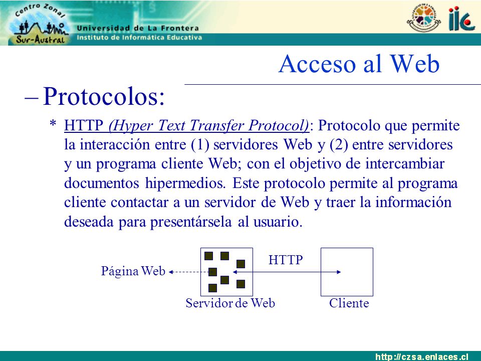 Acceso al Web Protocolos:
