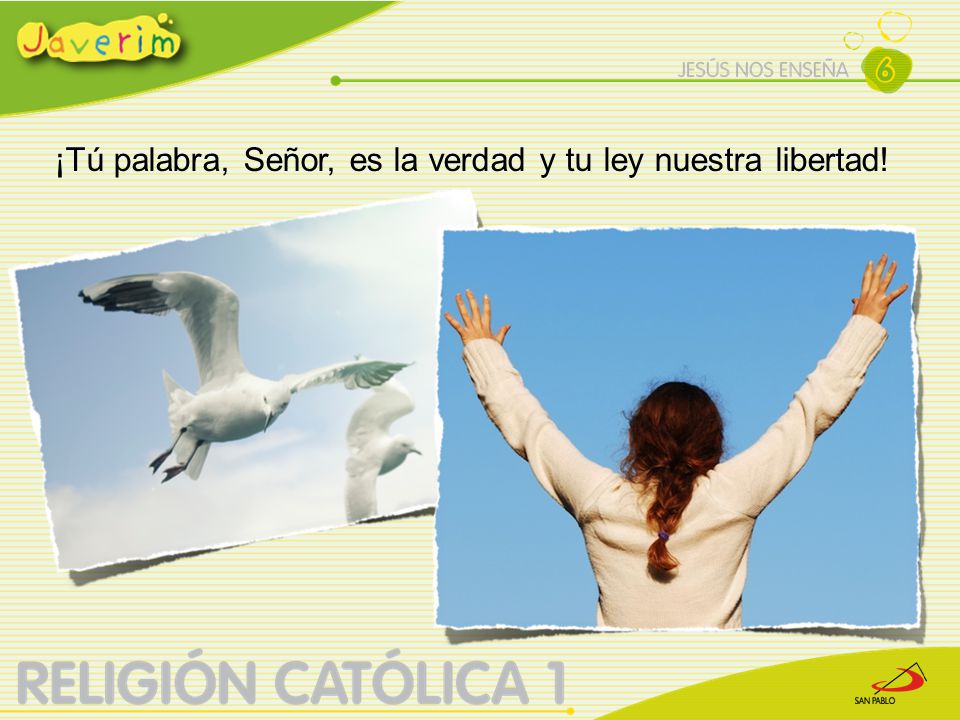 ¡Tú palabra, Señor, es la verdad y tu ley nuestra libertad!
