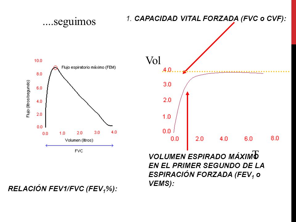 ....seguimos Vol T 1. CAPACIDAD VITAL FORZADA (FVC o CVF):