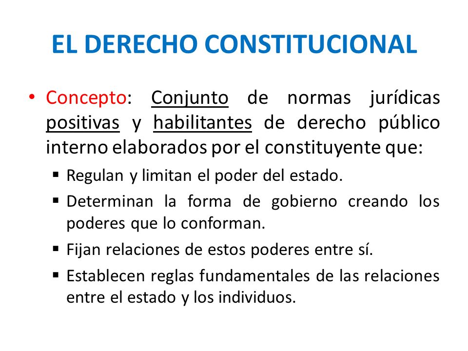 EL DERECHO CONSTITUCIONAL