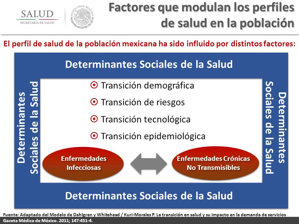 Factores que modulan los perfiles de salud en la población