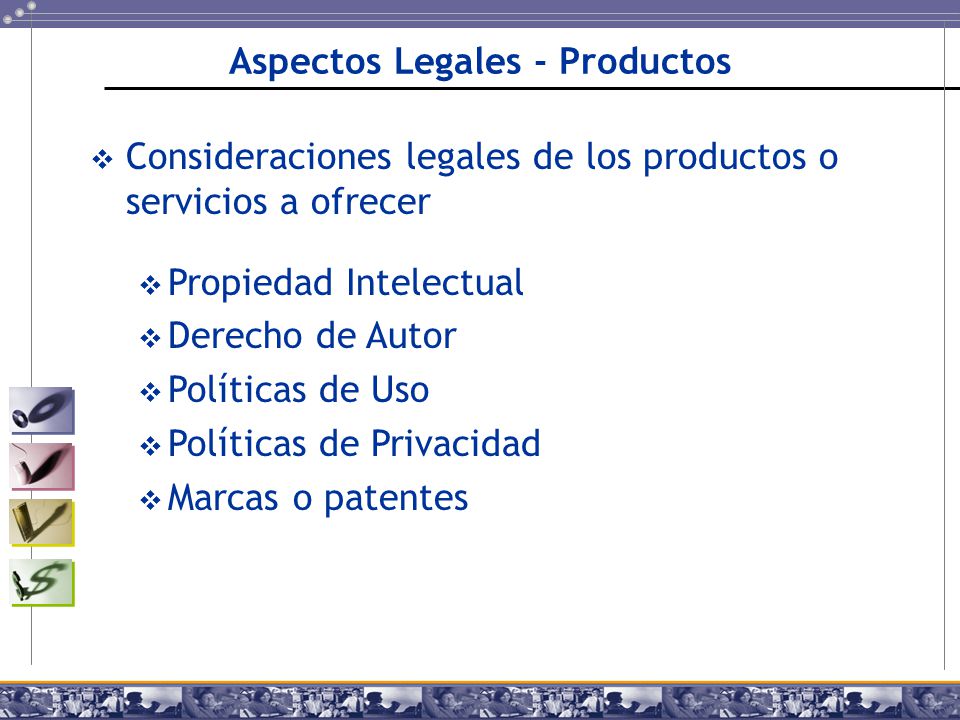 Aspectos Legales - Productos