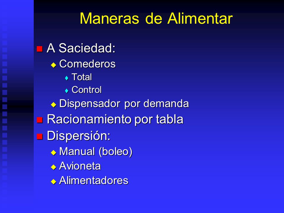 Maneras de Alimentar A Saciedad: Racionamiento por tabla Dispersión: