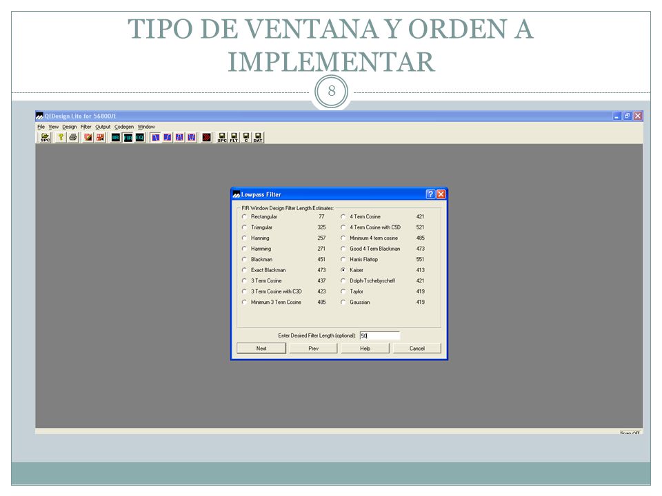TIPO DE VENTANA Y ORDEN A IMPLEMENTAR