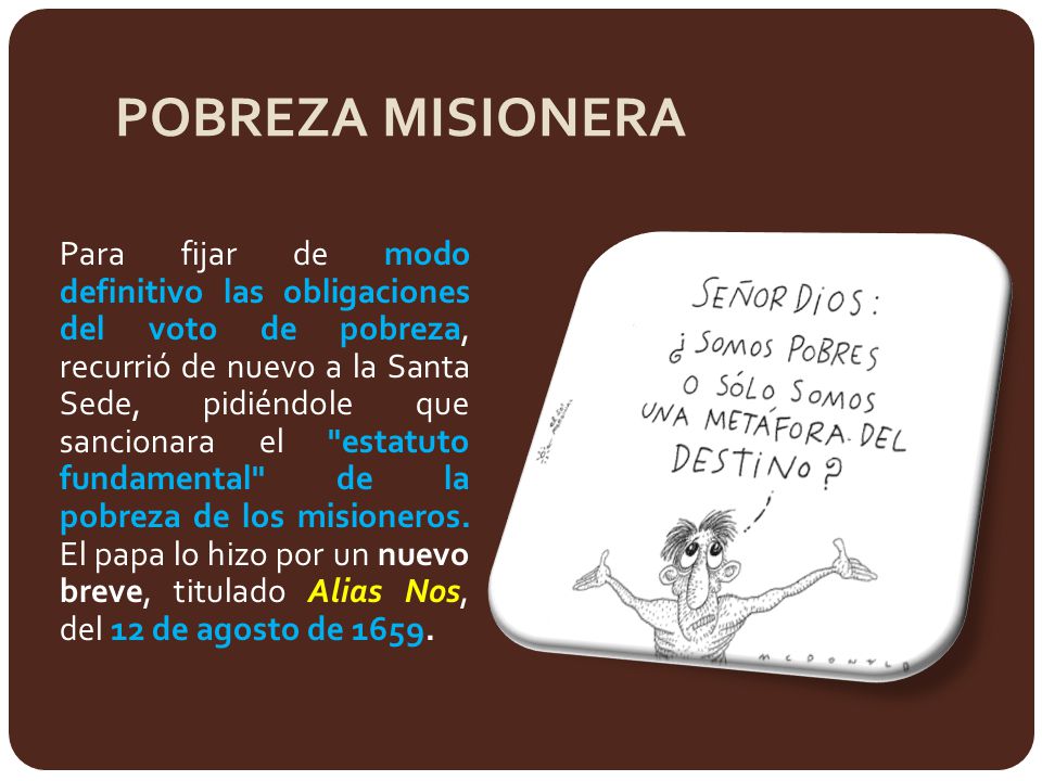POBREZA MISIONERA