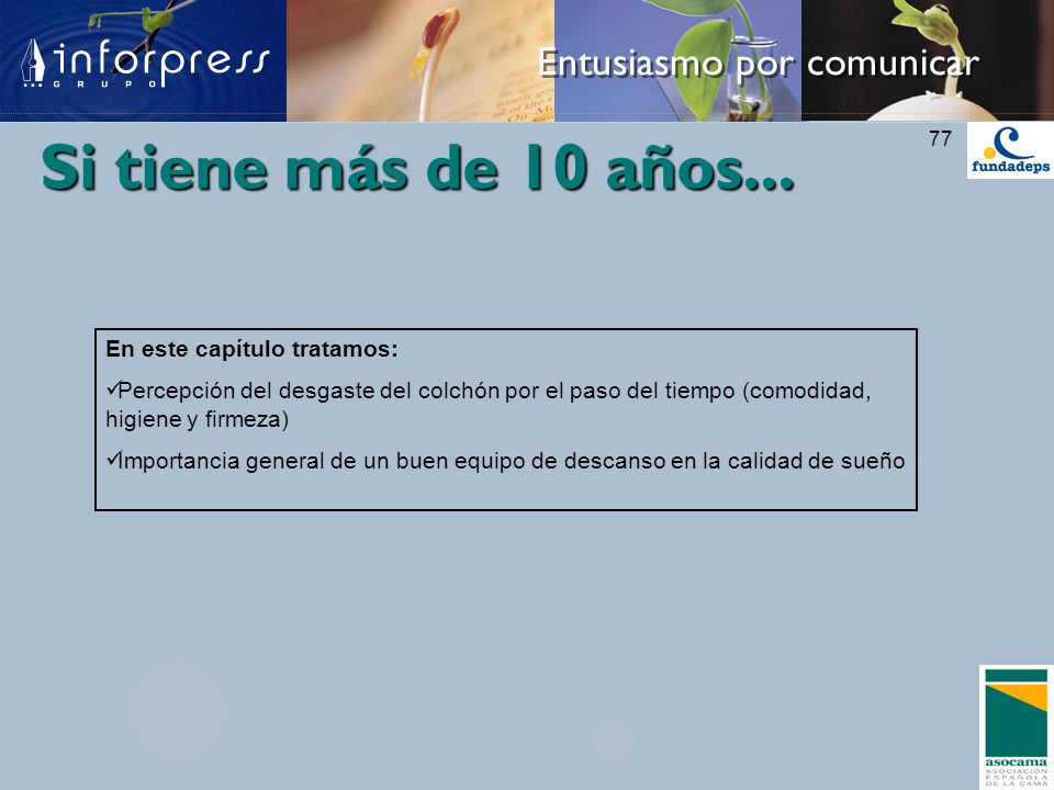 Si tiene más de 10 años... En este capítulo tratamos: