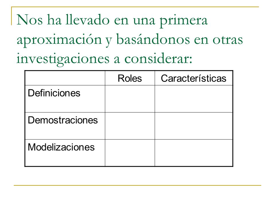 Nos ha llevado en una primera aproximación y basándonos en otras investigaciones a considerar: