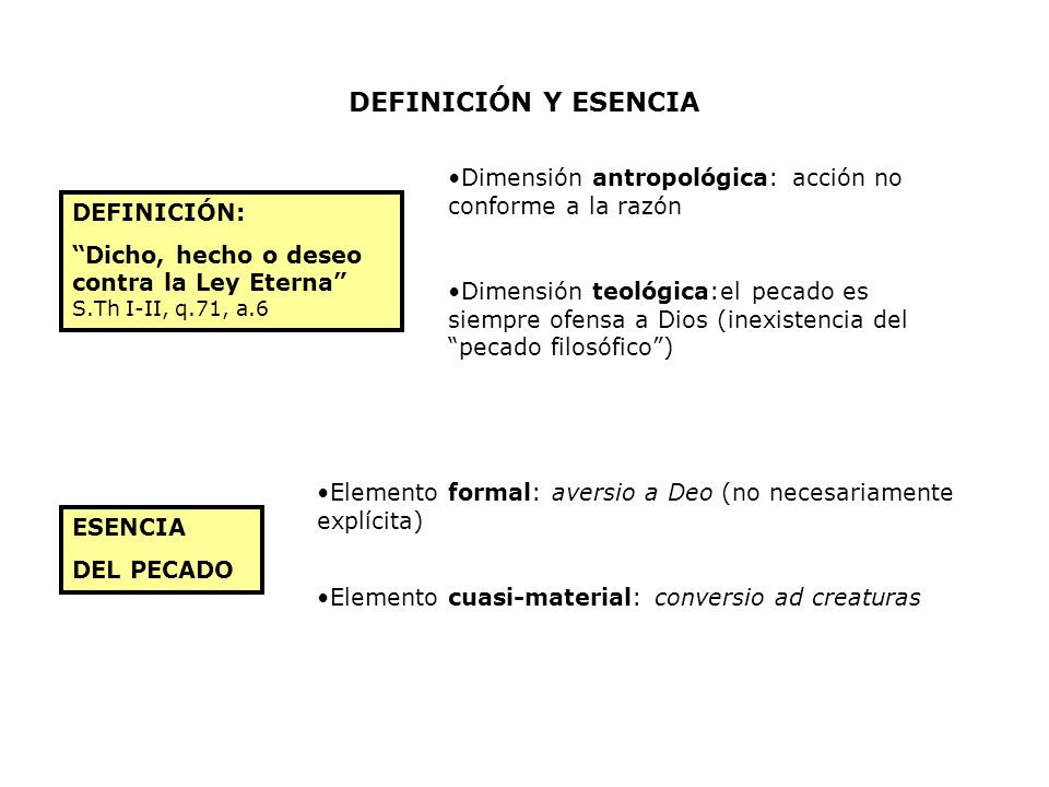 DEFINICIÓN Y ESENCIA Dimensión antropológica: acción no conforme a la razón. DEFINICIÓN: