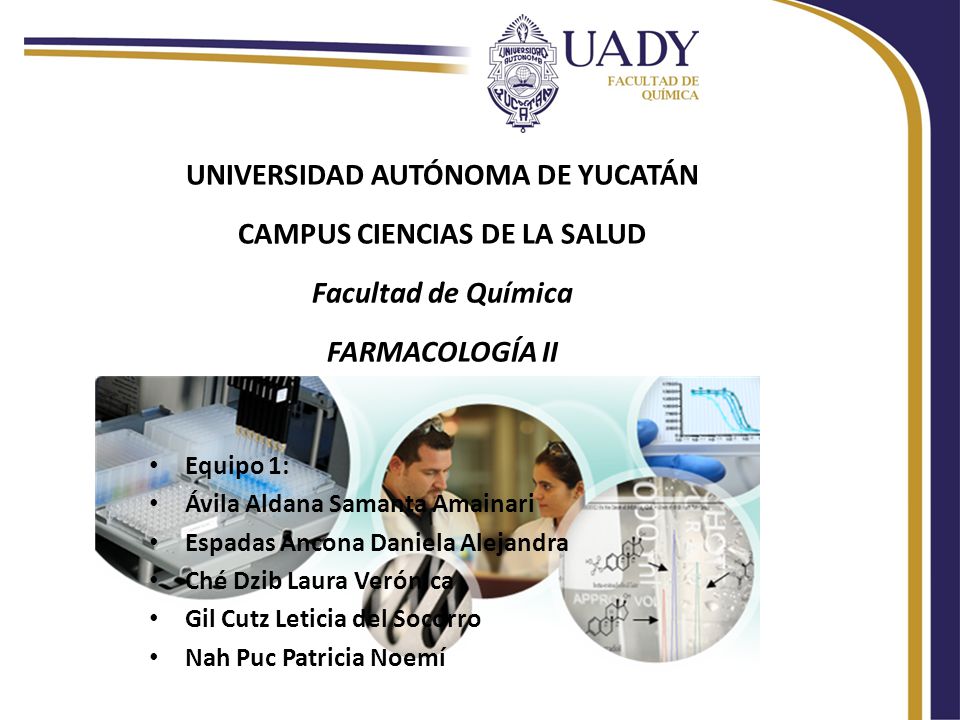 UNIVERSIDAD AUTÓNOMA DE YUCATÁN CAMPUS CIENCIAS DE LA SALUD Facultad de Química