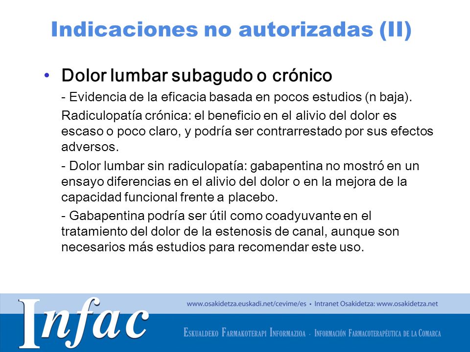 Indicaciones no autorizadas (II)