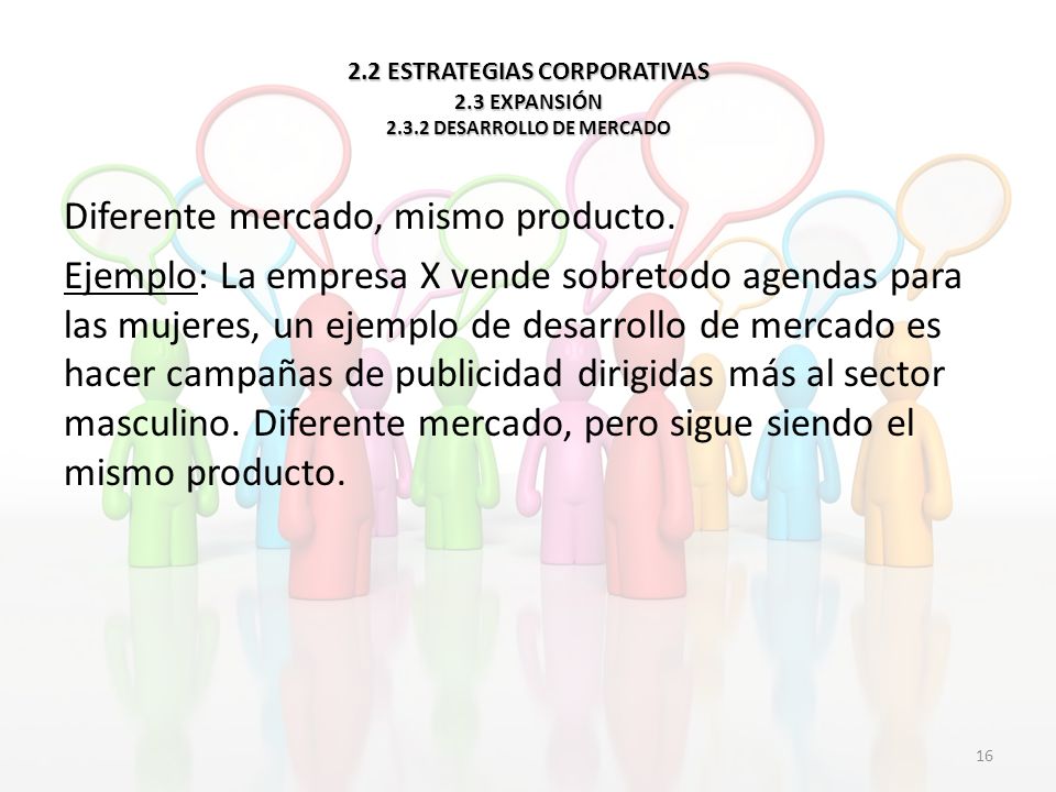2.2 ESTRATEGIAS CORPORATIVAS 2.3 EXPANSIÓN DESARROLLO DE MERCADO