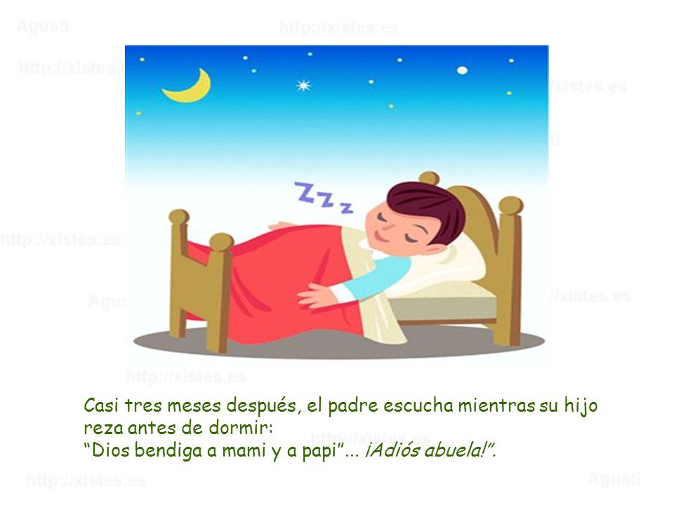 Casi tres meses después, el padre escucha mientras su hijo reza antes de dormir: Dios bendiga a mami y a papi ...