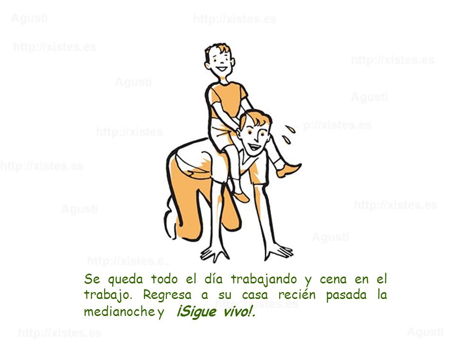 Se queda todo el día trabajando y cena en el trabajo