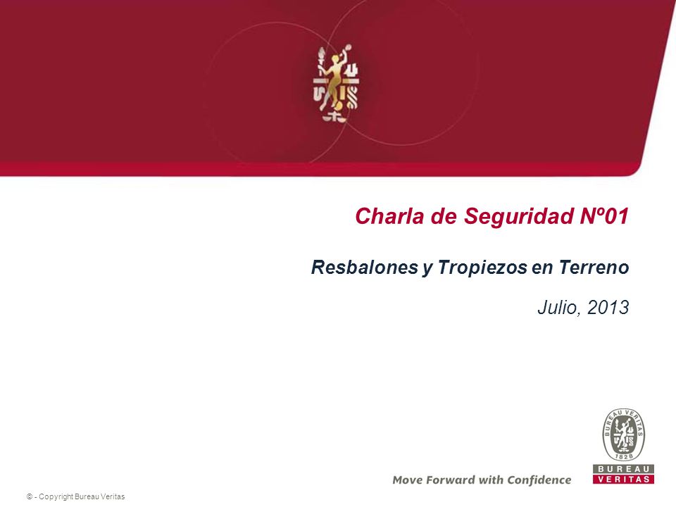 Charla de Seguridad Nº01 Resbalones y Tropiezos en Terreno Julio, 2013