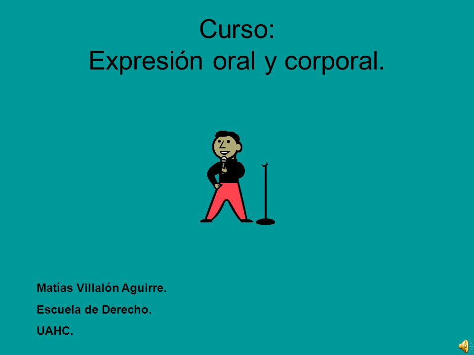 Curso: Expresión oral y corporal.