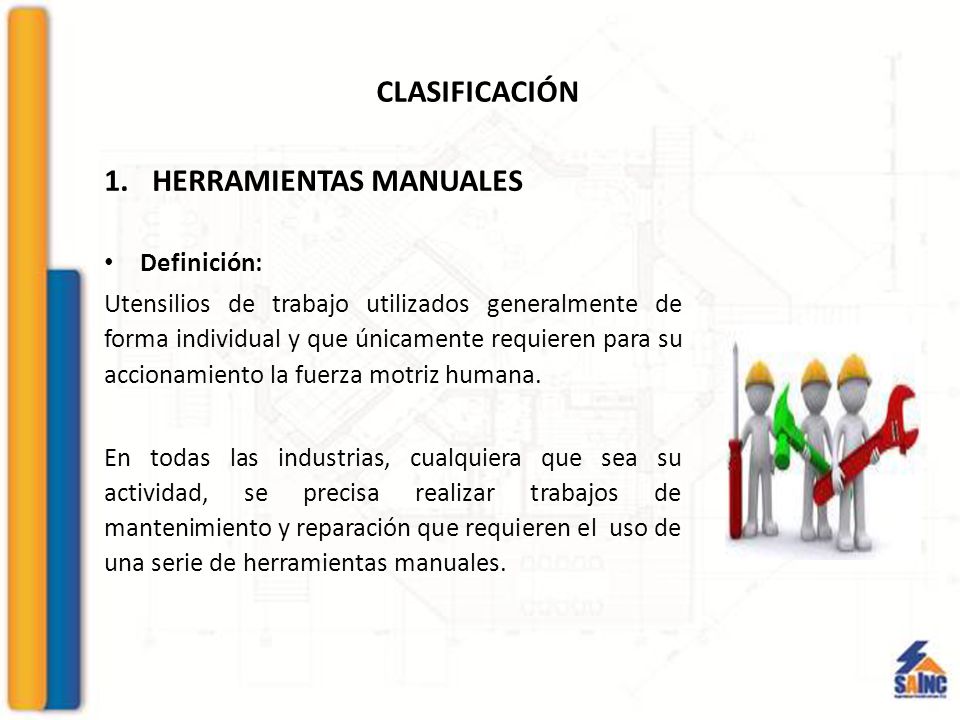 MANEJO DE HERRAMIENTAS MANUALES - ppt video online descargar