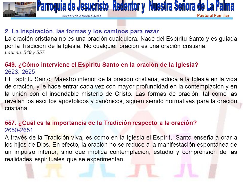 2. La inspiración, las formas y los caminos para rezar