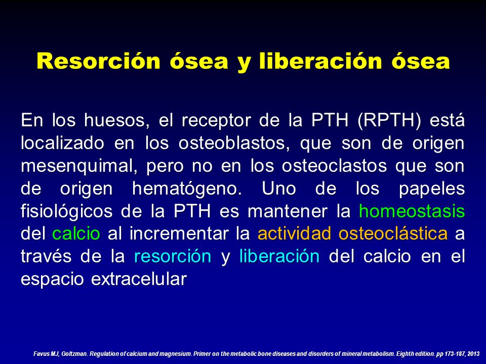 Resorción ósea y liberación ósea