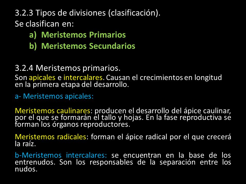 3.2.3 Tipos de divisiones (clasificación). Se clasifican en: