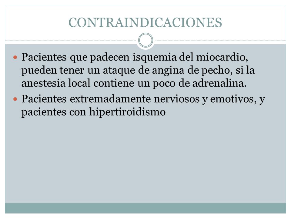 CONTRAINDICACIONES