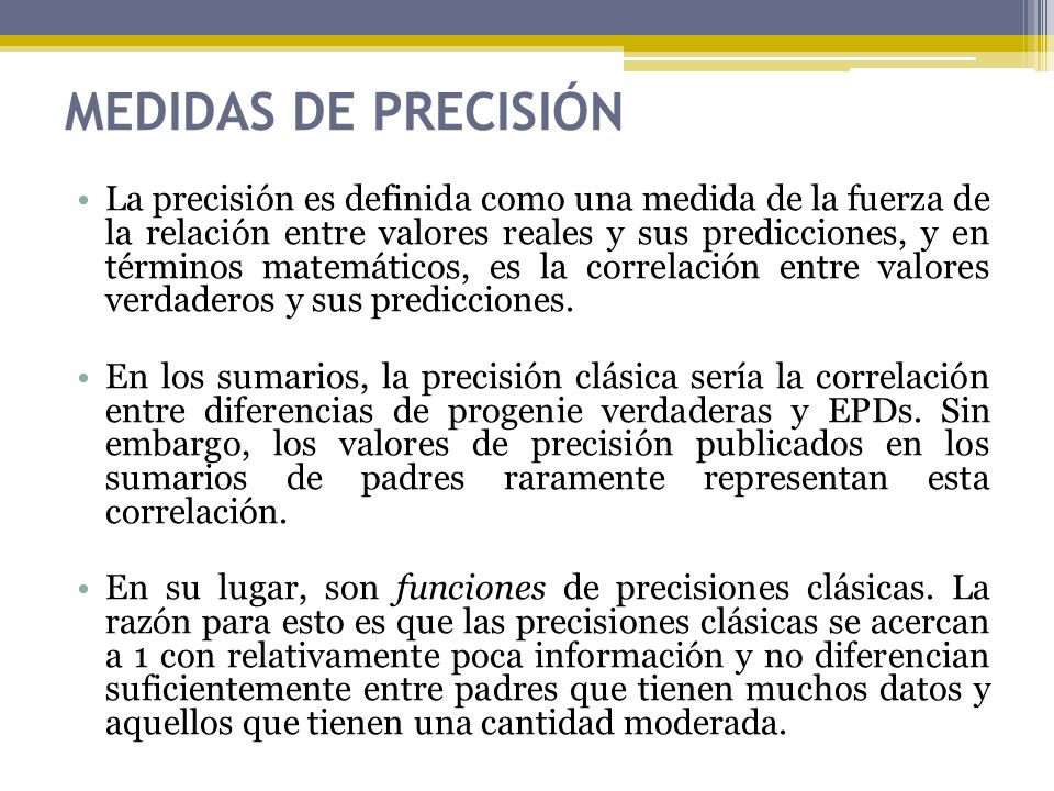 MEDIDAS DE PRECISIÓN