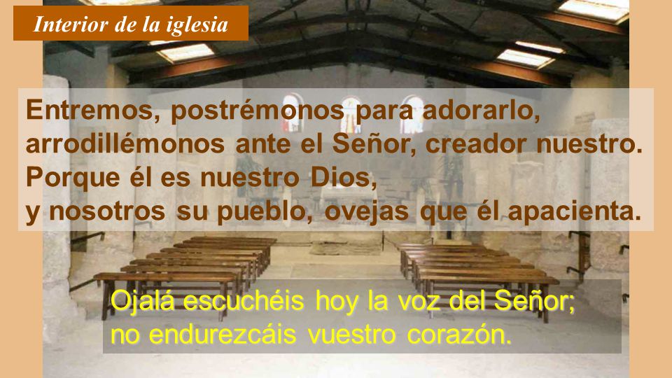 Ojalá escuchéis hoy la voz del Señor; no endurezcáis vuestro corazón.