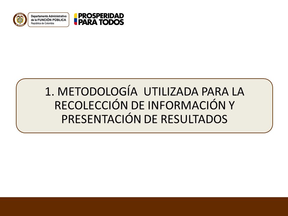 1. METODOLOGÍA UTILIZADA PARA LA RECOLECCIÓN DE INFORMACIÓN Y PRESENTACIÓN DE RESULTADOS
