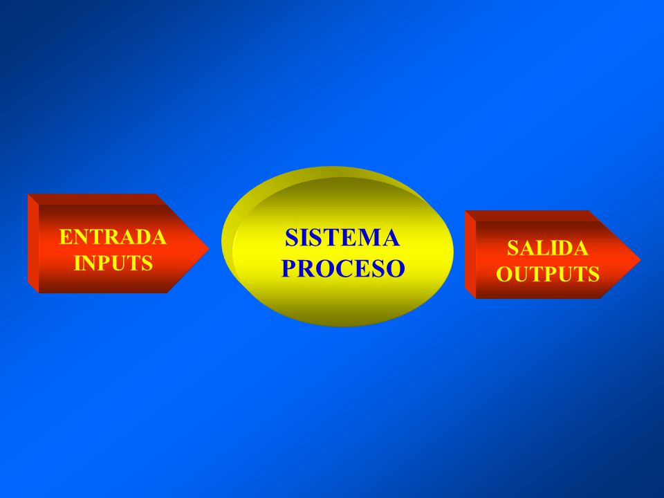 SISTEMA PROCESO ENTRADA INPUTS SALIDA OUTPUTS