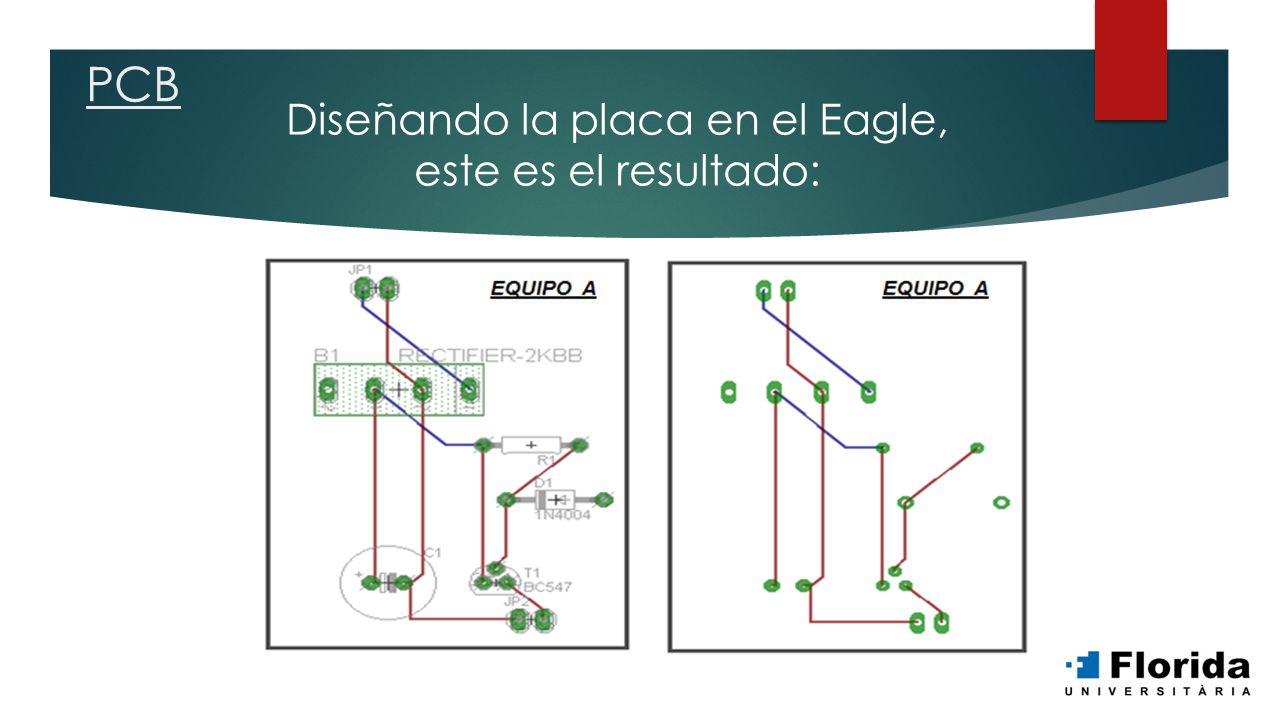 Diseñando la placa en el Eagle, este es el resultado: