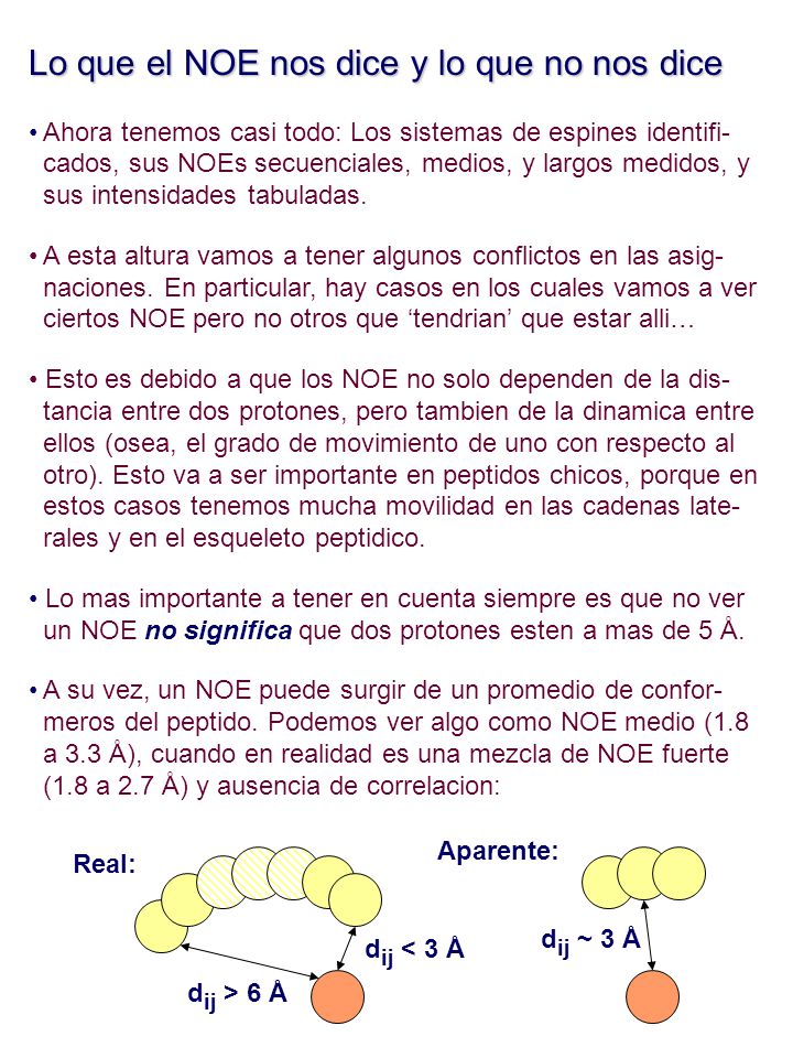 Lo que el NOE nos dice y lo que no nos dice