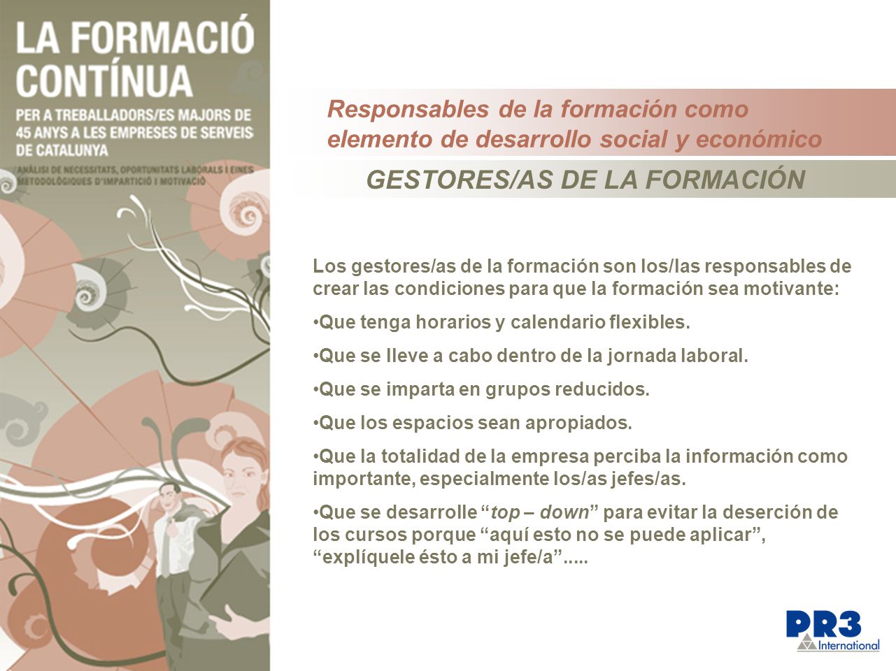 GESTORES/AS DE LA FORMACIÓN