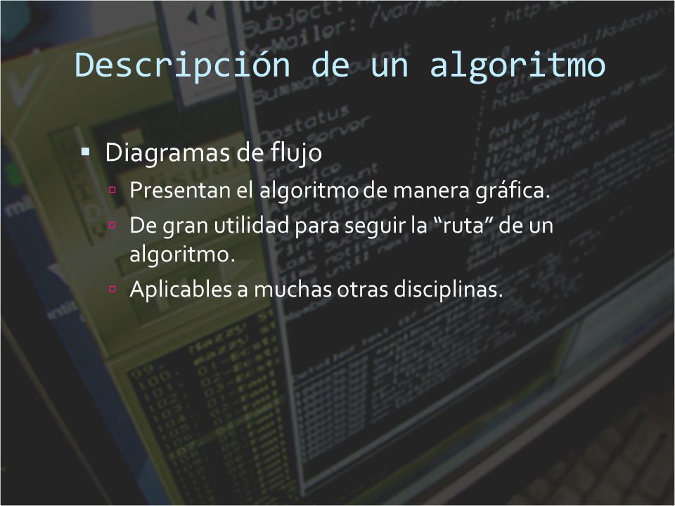 Descripción de un algoritmo
