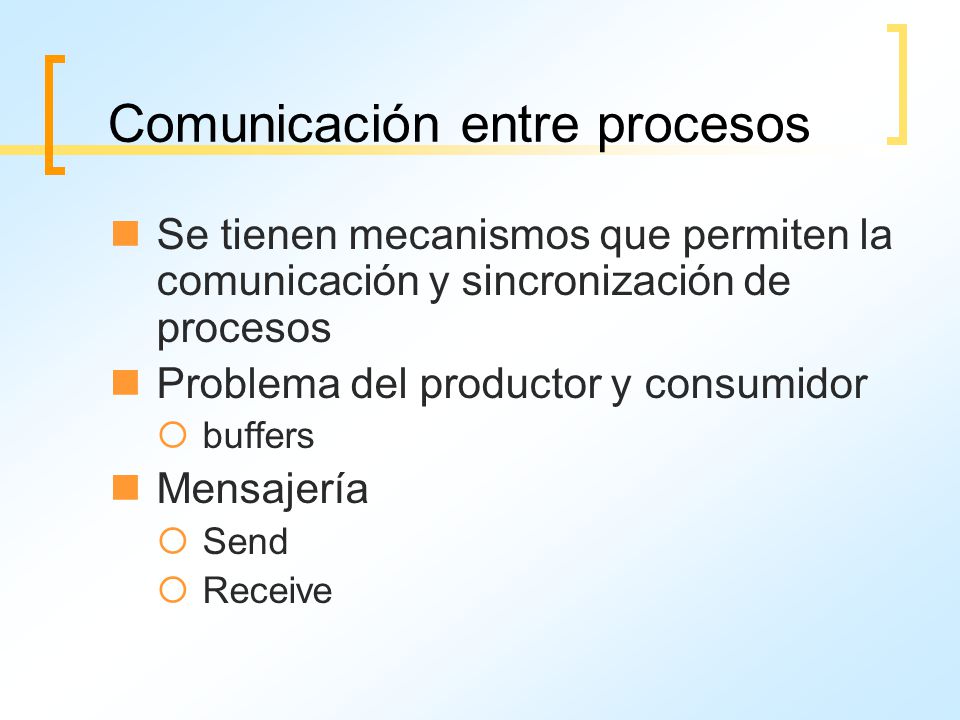Comunicación entre procesos