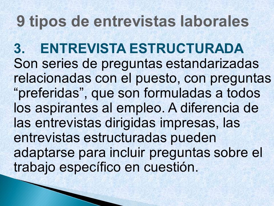 9 tipos de entrevistas laborales