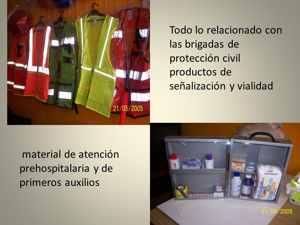Todo lo relacionado con las brigadas de protección civil productos de señalización y vialidad