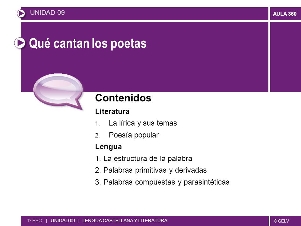 Qué cantan los poetas Contenidos Literatura La lírica y sus temas