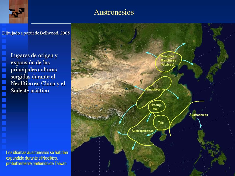 Austronesios Lugares de origen y expansión de las principales culturas